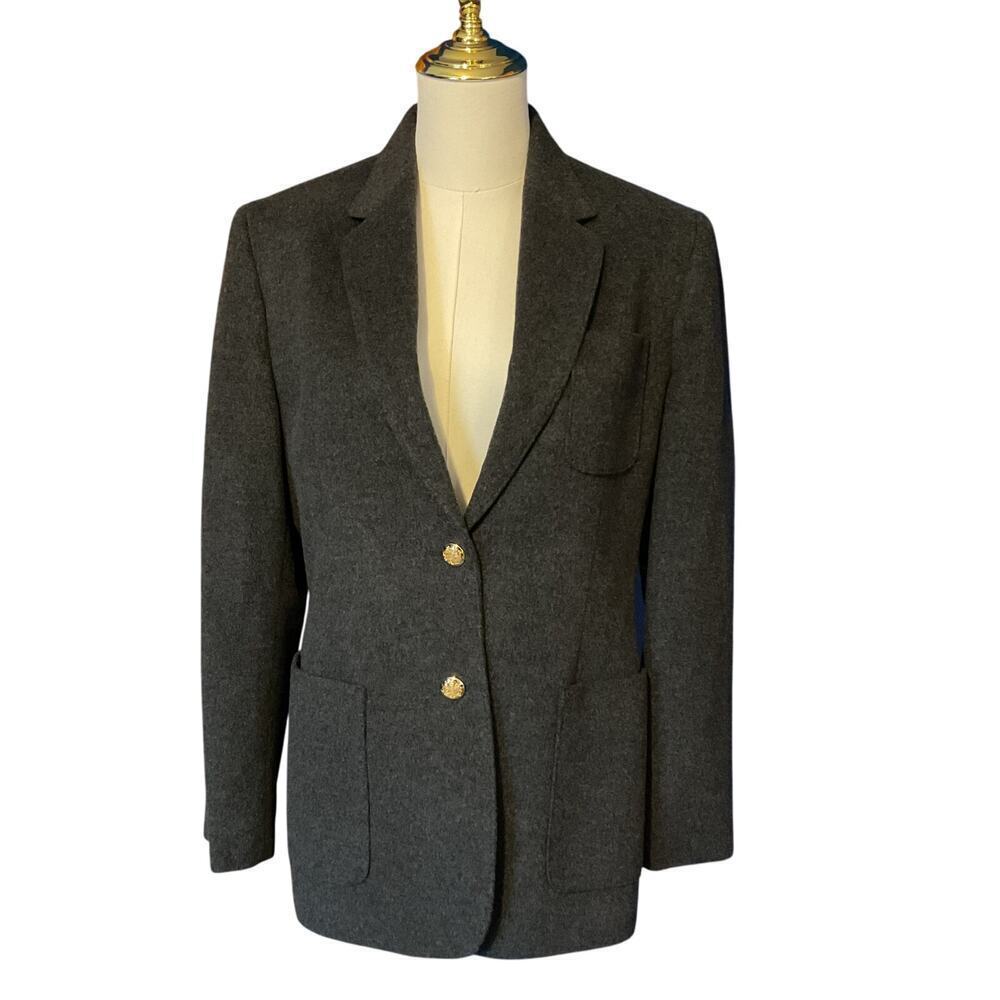 Lauren Ralph Lauren Wool/Cashmere Charcoal Gray Blazer. Size 10P
